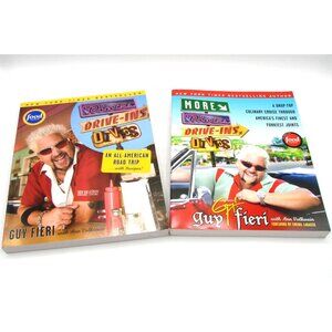 Set 2 Guy Fieri Diners Drive-Ins Books and Dives American Road Trip Recipes Cook